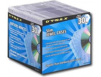 61% off Dynex 30-pack Slim Jewel DVD Cases - Clear