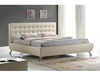 50% off Baxton Studio Elizabeth Pearlized Almond Modern Bed