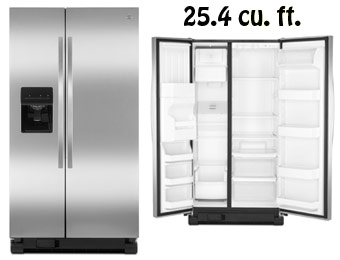 $500 off Kenmore Side-by-Side Stainless Steel Refrigerator