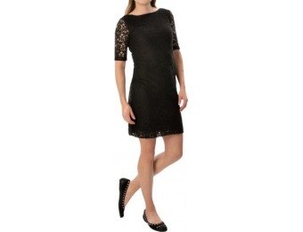 82% off Cotton Lace Dress - Elbow Sleeve Dress For Women