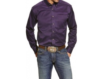 50% off Ariat Solid Twill Long Sleeve Shirt for Men