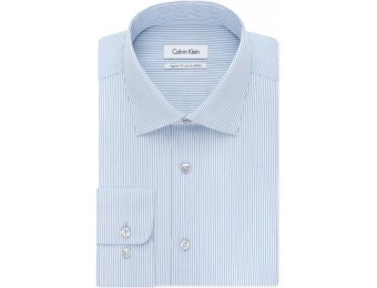76% off Calvin Klein Stream Blue Stripe Dress Shirt