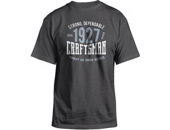 75% off Craftsman Charcoal Time After Time Retro T-Shirt