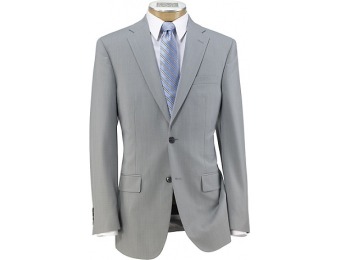 85% off Tailored Fit 2-Button Suit with Plain Front Trousers