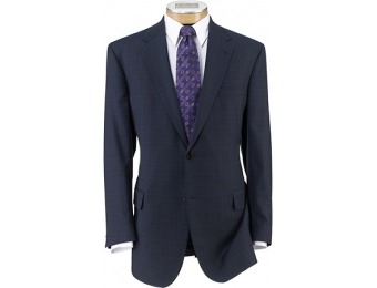 86% off Signature Fashion Suit with Pleated Trousers - Navy