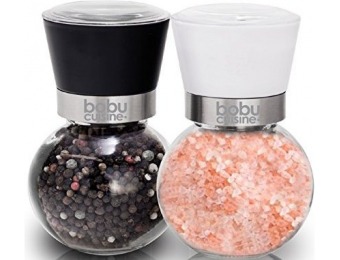 70% off Spectacular Glass Globe Salt and Pepper Grinder Set