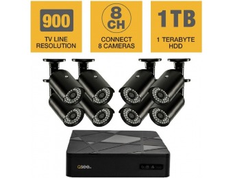 47% off Q-SEE Video 8-Ch 960H 1TB Surveillance System QT598-8V6-1