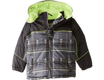 69% off iXtreme Little Boys' Plaid Printed CB Puffer Jacket