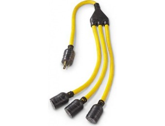 60% off 20 Amp Locking L5-20A Power Cord Splitters, 2 Pack