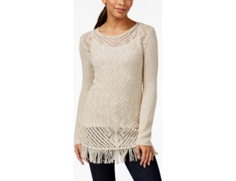 78% off Style & Co. Sheer Crochet Tunic Women's Sweater
