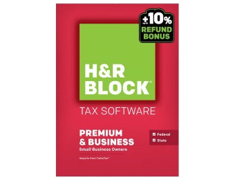 56% off H&R Block 2015 Premium + Business Tax Software Download