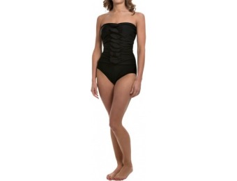 63% off Shirred Bandeau One-Piece Swimsuit For Women