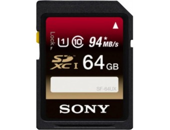 68% off Sony 64GB SDHC Class 10 UHS-1 Memory Card