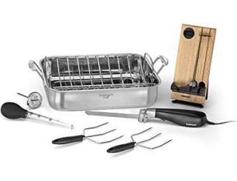 84% off Cuisinart Roaster w/ Electric Knife & Tools, 16", Stainless Steel