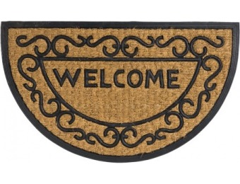 67% off Home and More Half Moon Doormat - Coir and Rubber