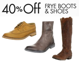 40% off Frye Boots and Shoes (Men's and Women's)