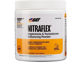 59% off GAT Nitraflex Testosterone Enhancing Pre Workout, Orange