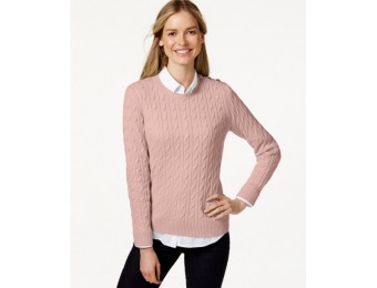 $44 off Charter Club Petite Cable-Knit Pullover Sweater