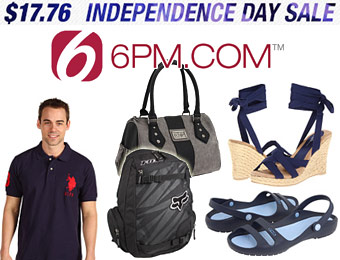 $17.76 Independence Day Sale at 6PM.com - 100's of $17.76 items