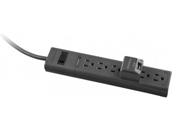 60% off Insignia 6-outlet Surge Protector with USB Adapter