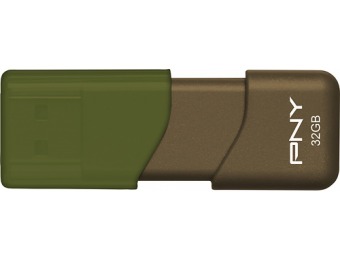 53% off Pny Attaché 3 32gb Usb 2.0 Type A Flash Drive - Brown/green