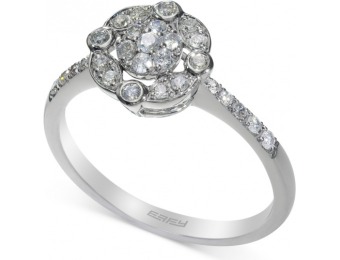62% off Effy Diamond Floral Cluster Ring (1/3 ct. t.w.) 14k White Gold