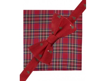 $57 off Tommy Hilfiger Christmas Bow Tie and Pocket Square Set