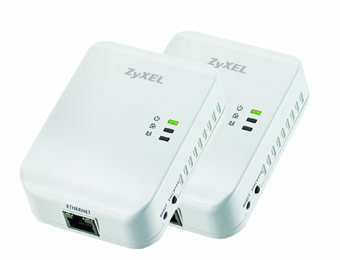 $90 off ZyXEL HomePlug AV Powerline Adapter w/: EMCXNXR68