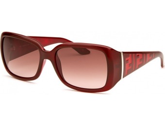 $212 off Fendi Women's Rectangle Burgundy Sunglasses