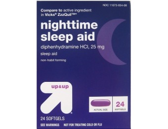 70% off Up & Up Nighttime sleep Aid Softgels - 24 Count