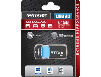 61% off Supersonic Rage XT 64GB USB 3.0 Flash Drive, Up To 180MB/s