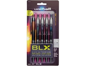 60% off uni-ball 207 BLX Series Retractable Gel Pens Set of 5