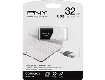 64% off PNY Compact Attaché 32GB USB 2.0 Flash Drive