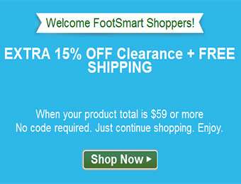 Extra 15% off FootSmart Clearance orders of $59 or more