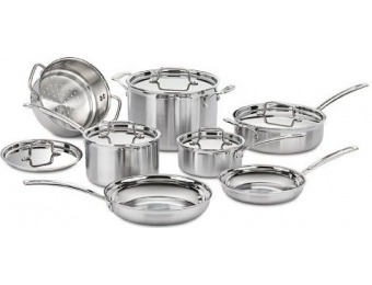 72% off Cuisinart MCP-12N Pro Stainless Steel 12-Pc Cookware Set