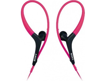 70% off Sony Sports Headphones with Adjustable Ear Loop - Pink