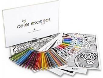 40% off Crayola Color Escapes Adult Coloring Pages & Pencil Kit