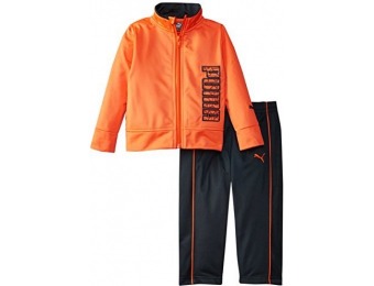 81% off PUMA Baby Boys' Logo Tricot Track Set, Fire Orange