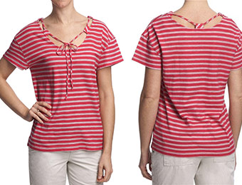 73% off Gramicci Alpinia Dafina Stripe, Short Sleeve Women's Shirt