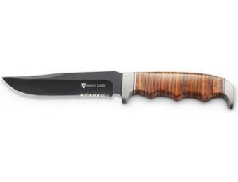67% off Point Blank Leather-stacked Fixed-blade Knife
