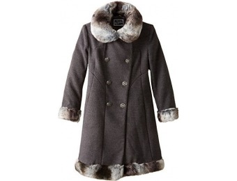 $95 off Rothschild Big Girls' Dressy Coat With Faux Fur Trim