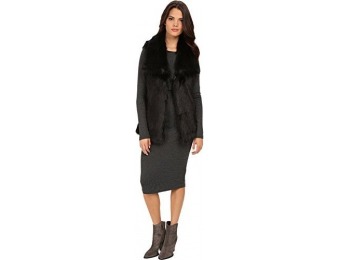 77% off Via Spiga Women's Faux Fur Vest, Black
