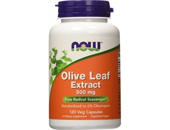 $12 off NOW Foods Olive Leaf Extract 500mg/6%, 120 Vcaps