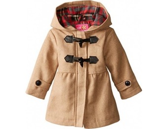86% off Pink Platinum Baby Girls' Toggle Wool Coat with Hood