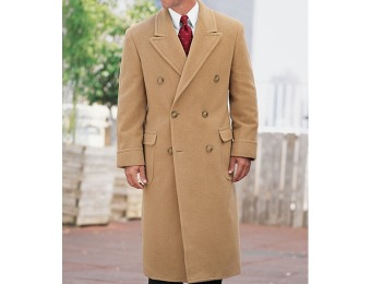 85% off Executive Full Length Double Breasted Camelhair Topcoat