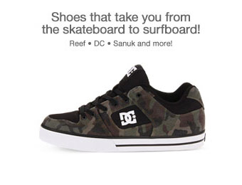 Up to 79% off Skate Shoes like DC, Reef & Sanuk