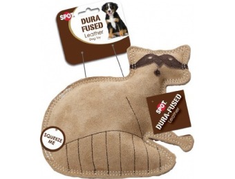 76% off Ethical Pet Dura-Fused 7.25" Leather Dog Toy, Raccoon