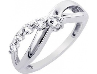 $112 off Created White Sapphire Journey Ring in Sterling Silver