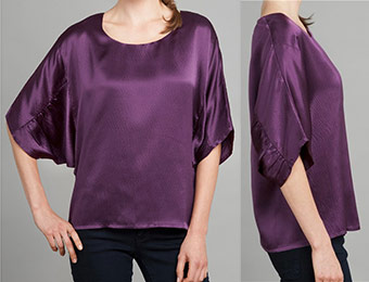 77% off Lilla P Hammered Silk Shirt for Women (4 colors)