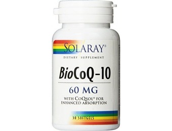 83% off Solaray Bio CoQ10 Softgel, 60 mg, 30 Count